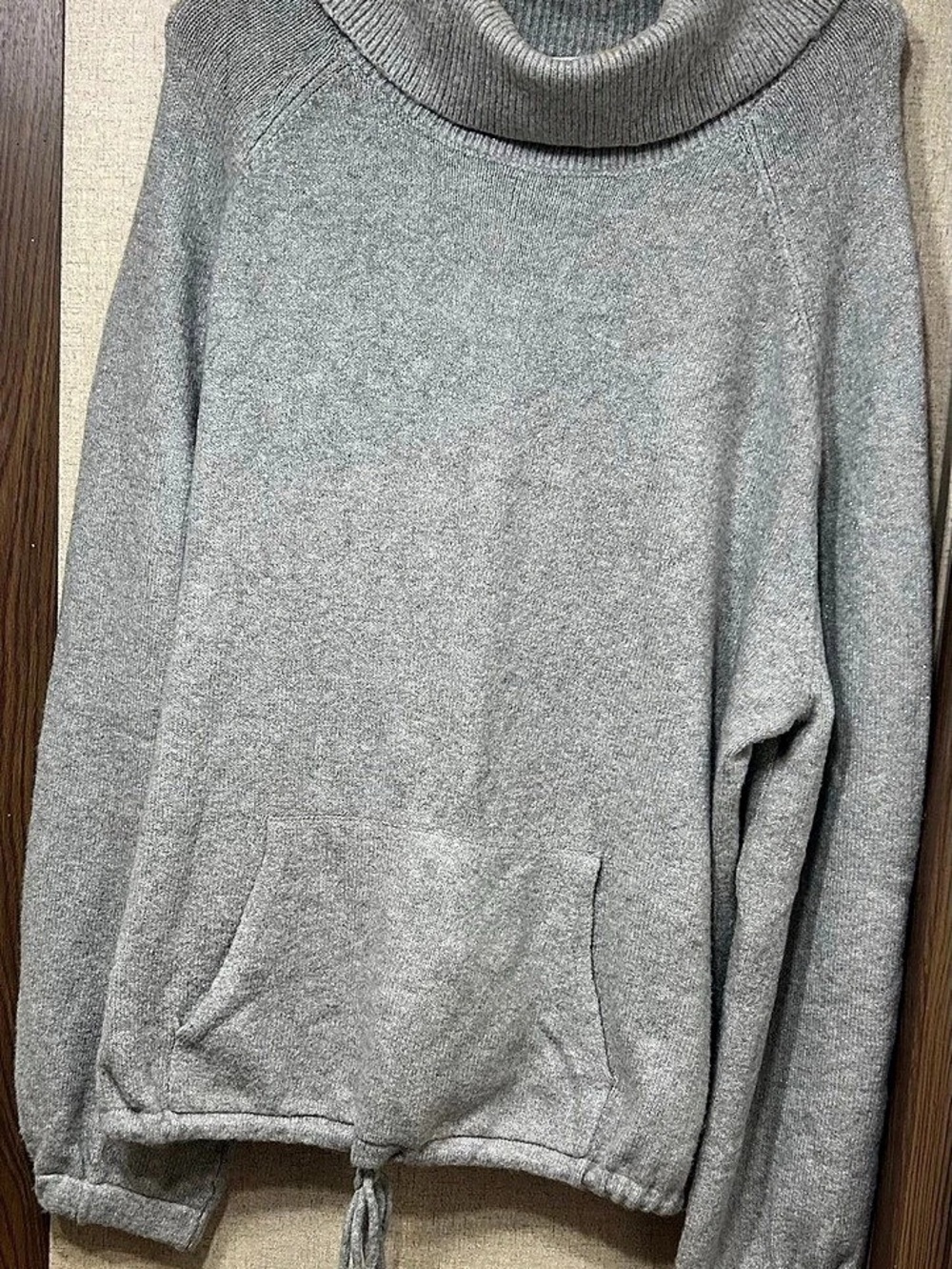 Ruby Rd. Cowl Neck Hoodie Gray XL Like New